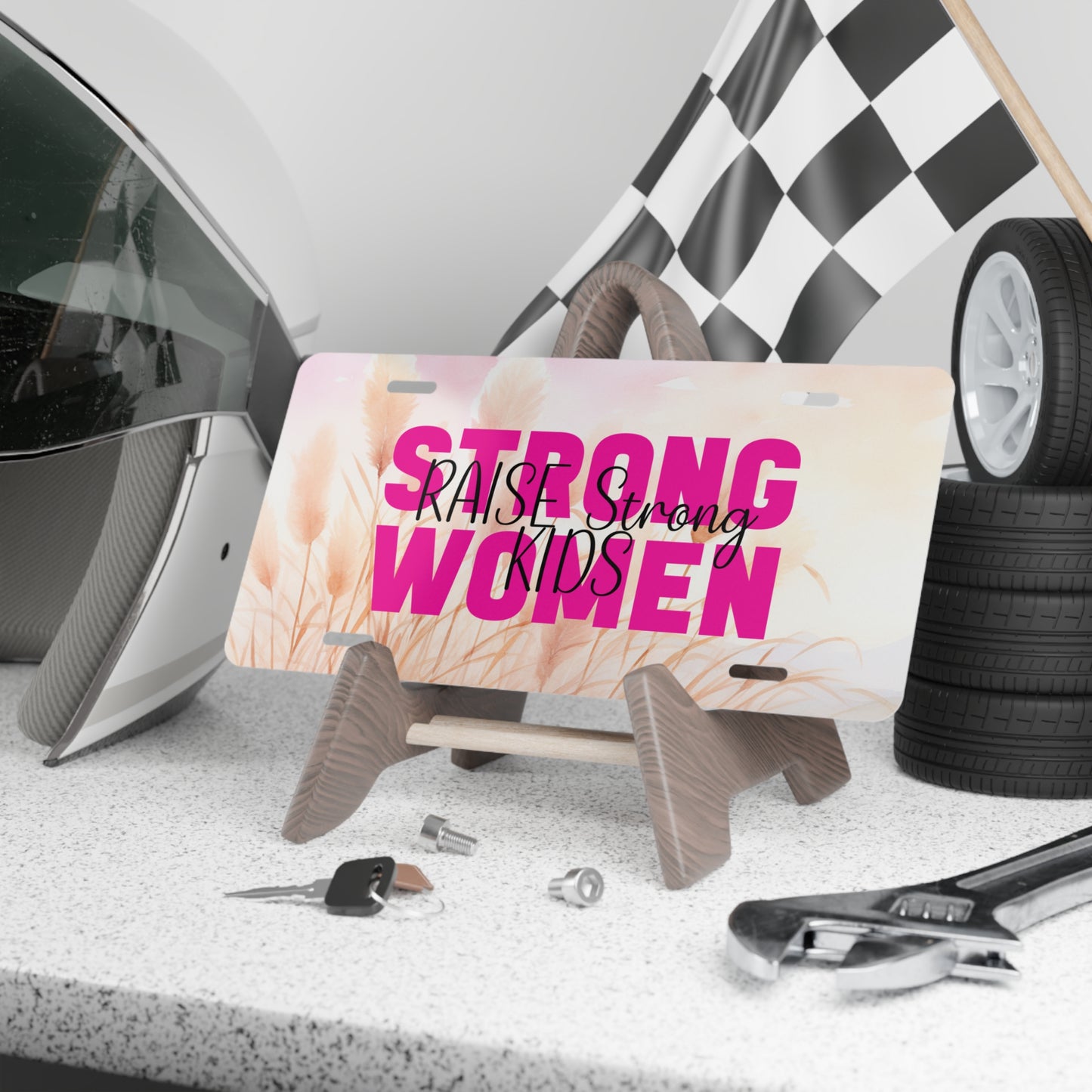 License Plate - Strong Women Raise Strong Kids