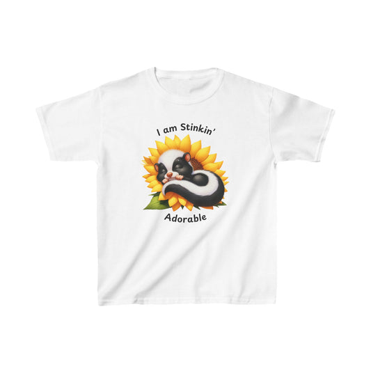 Kid T-Shirt - Stinkin' Adorable with Skunk (2)