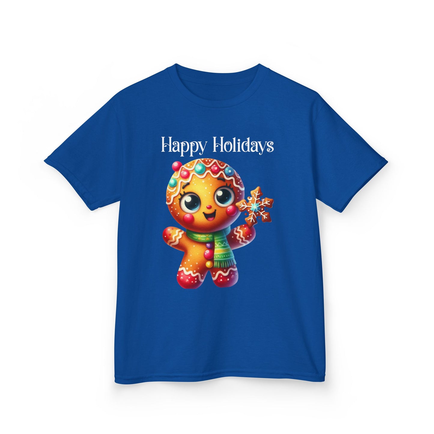 Child Tee - Christmas - Gingerbread - Happy Holidays (03a)