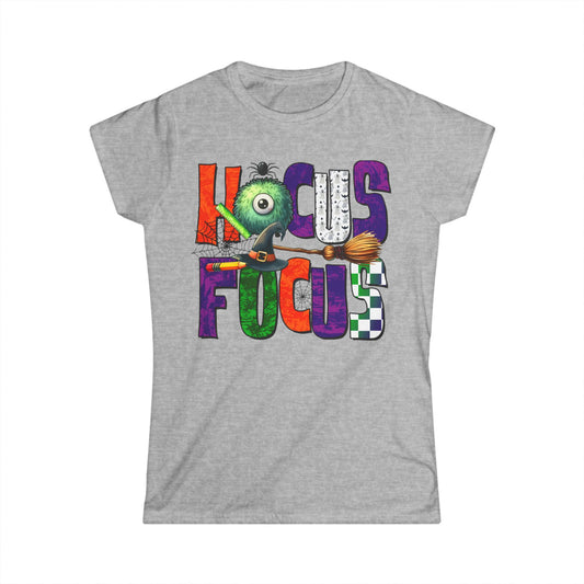 Female T-Shirt - Teacher / Halloween - Hocus Focus (01a)