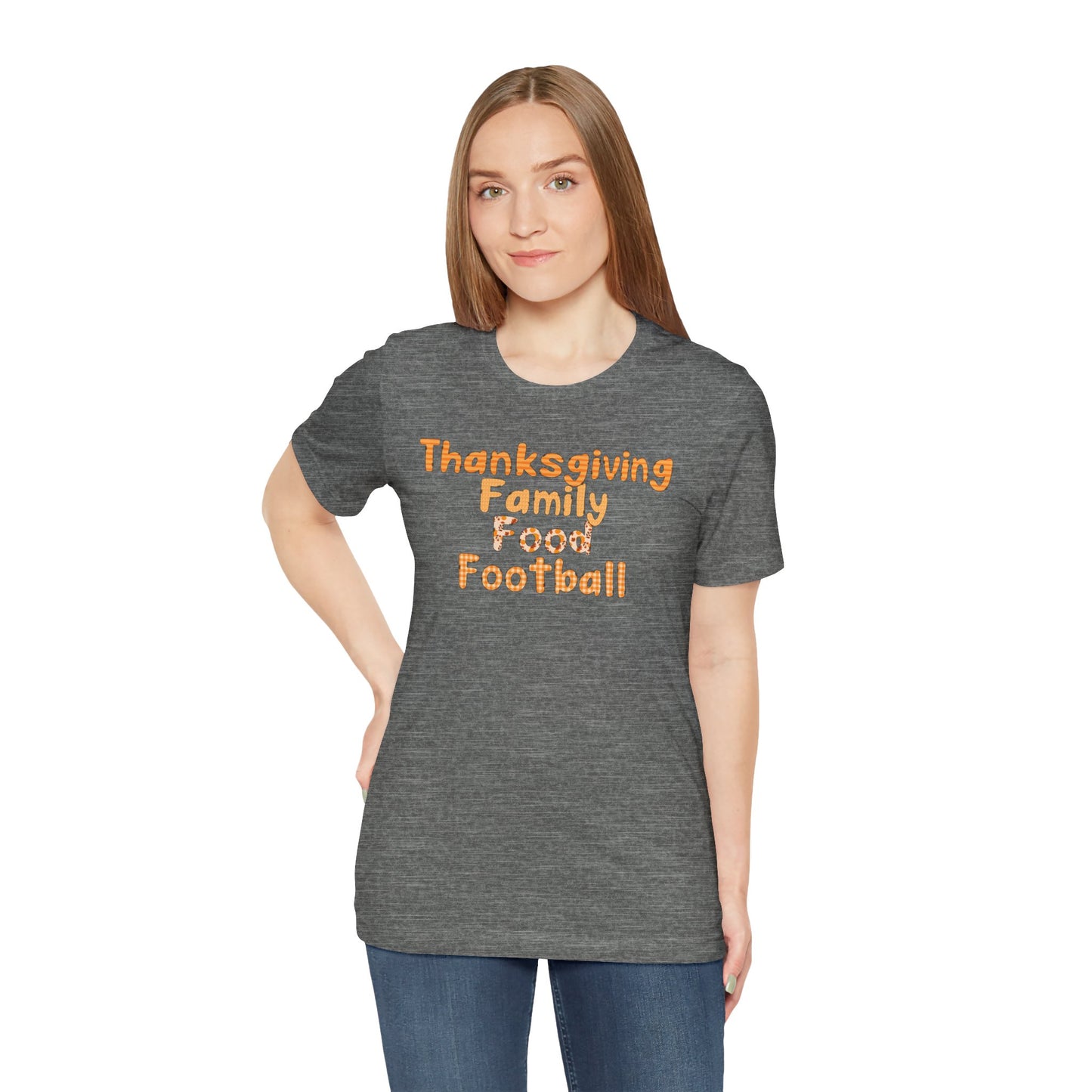 T-shirt - Thanksgiving - Family Food Football (01a)