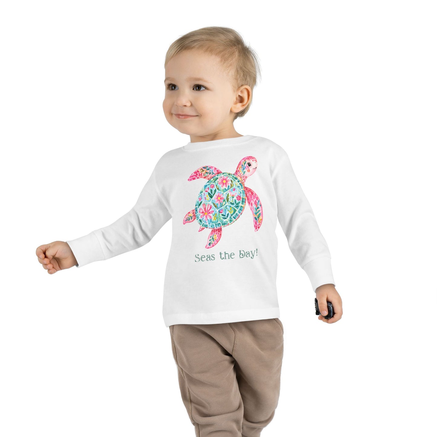 Toddler LS Tee - Animal - Seas the Day Turtle (01)