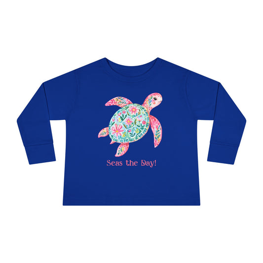 Toddler LS Tee - Animal - Seas the Day Turtle (01)