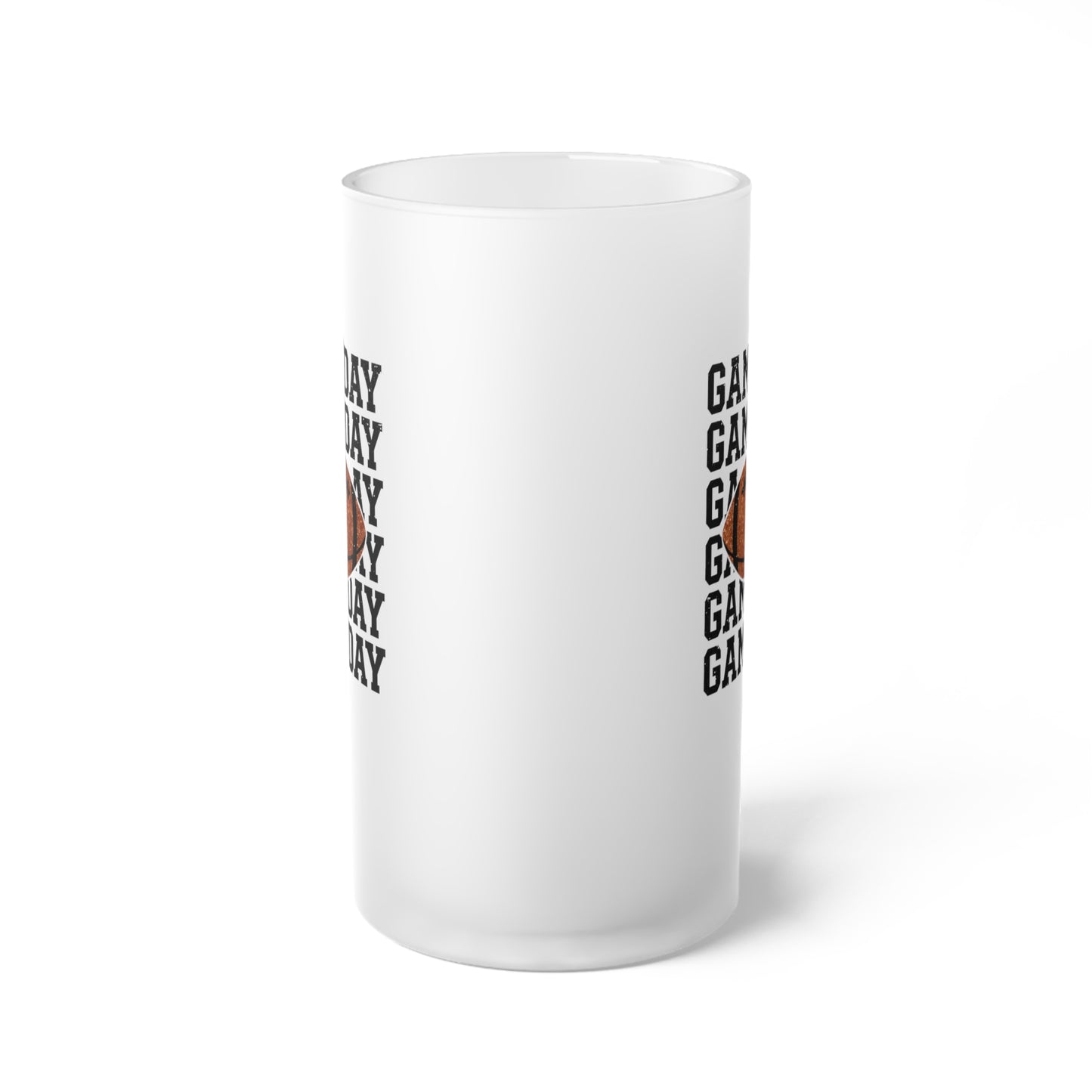 Frosted Glass Beer Mug - Football - GameDay GameDay GameDay (01a)
