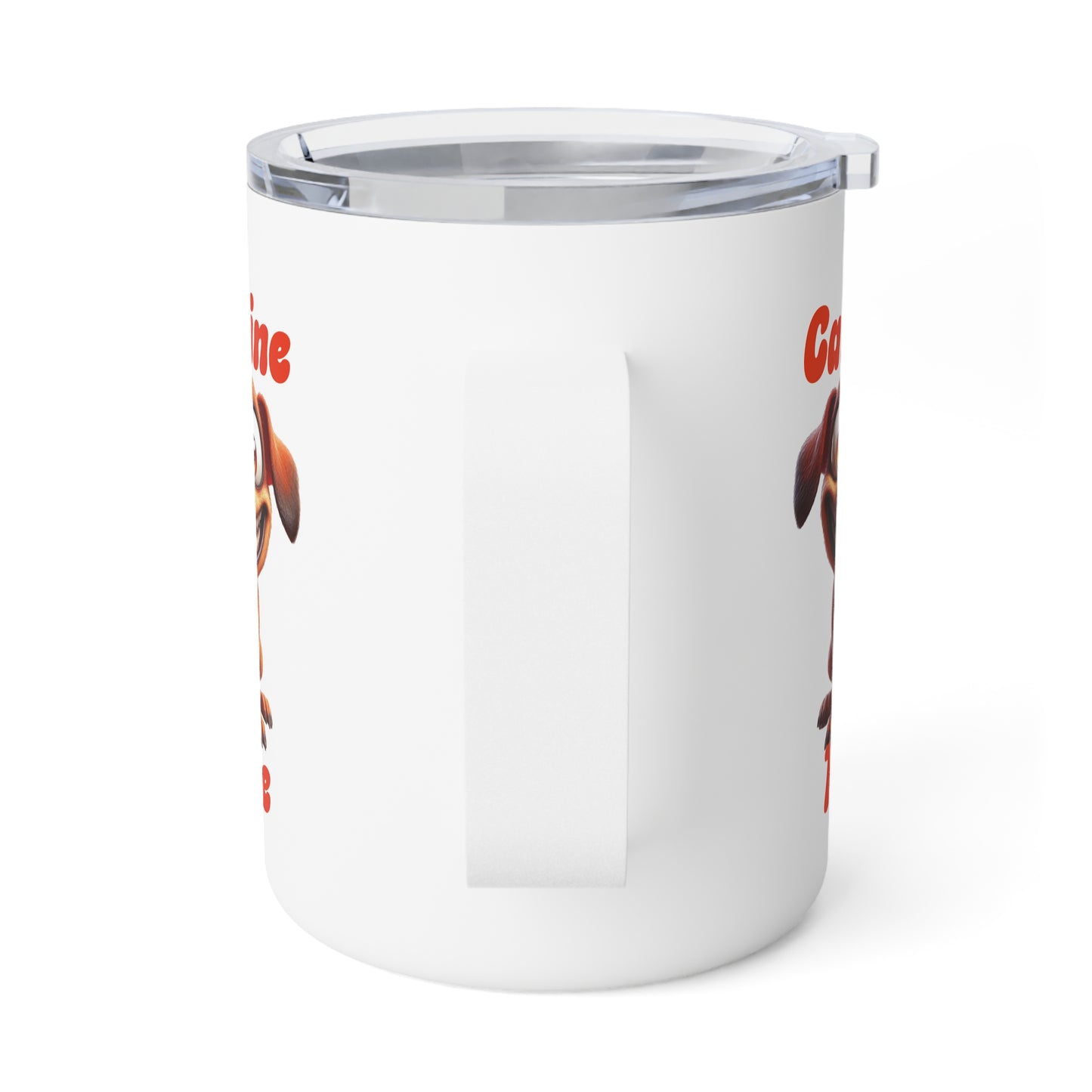 Insulated Coffee Mug - Caffeine Time with dog (2)