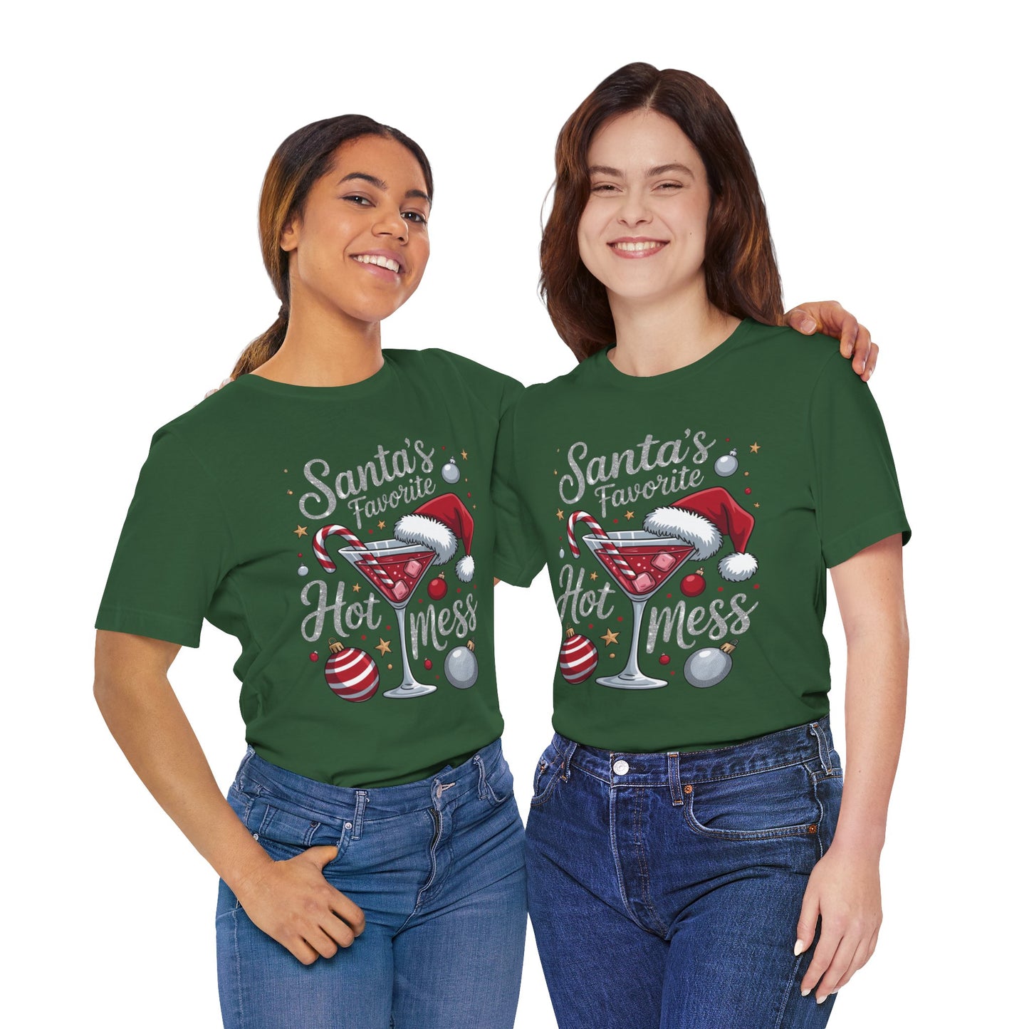 T-shirt - Christmas - Santa's Fav. Hot Mess (01)