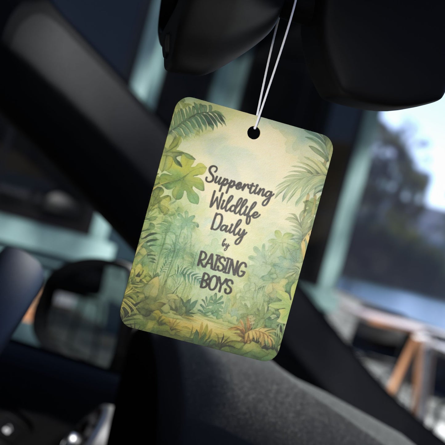 Car Air Freshener - Supporting Wildlife, Raising Boys