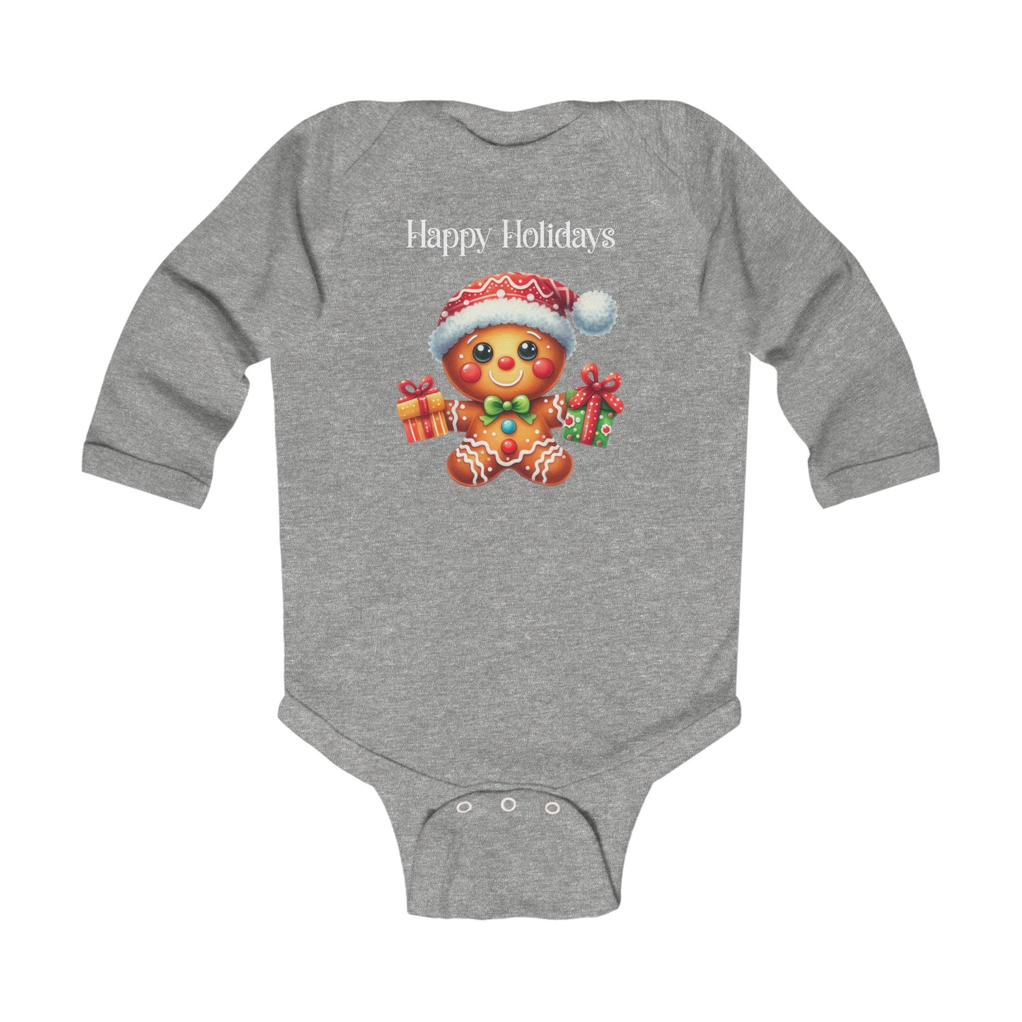 Onesie - Christmas - Gingerbread - Happy Holidays (01a)