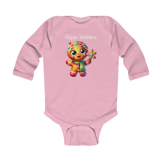 Onesie - Christmas - Gingerbread - Happy Holidays (03a)