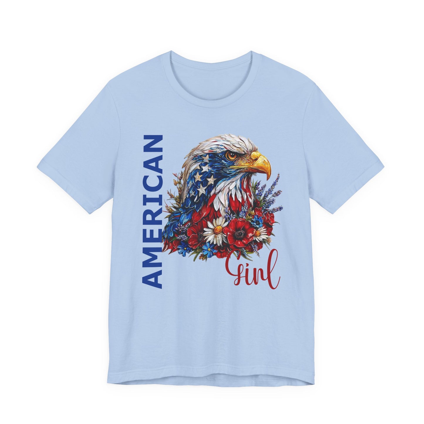 T-Shirt - American - American Girl with Eagle 01