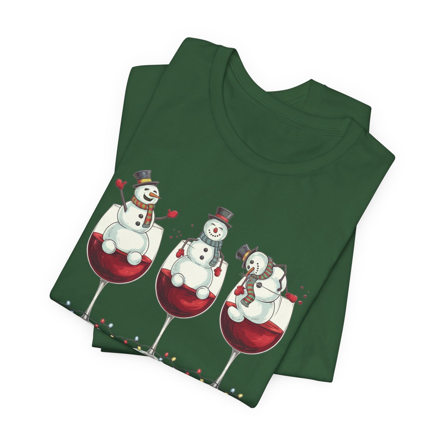 T-shirt - Christmas - Wine Snowmen (01)