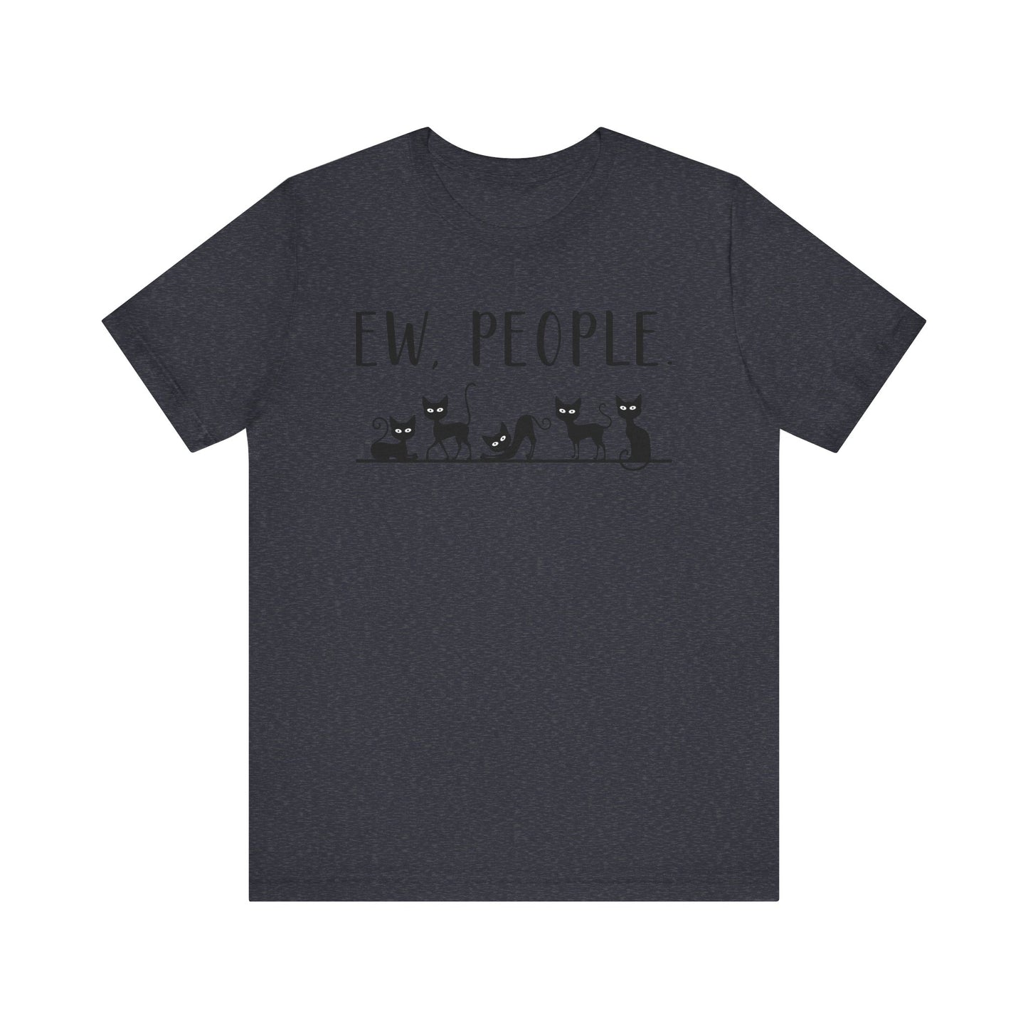 T-Shirt - Animal Lover - Ew People with Black Cats (01)