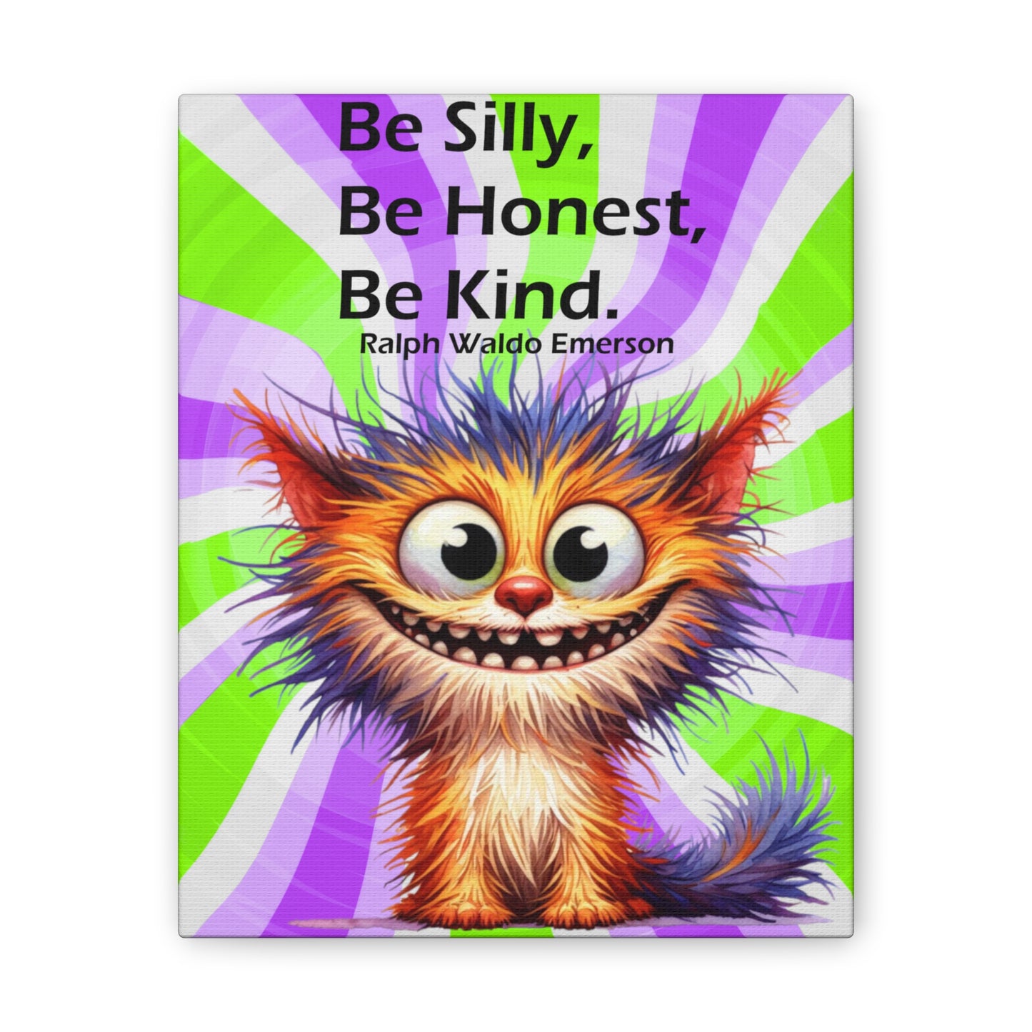 Canvas Art - Inspiring - Be Silly, Be Honest, Be Kind - Cat 01