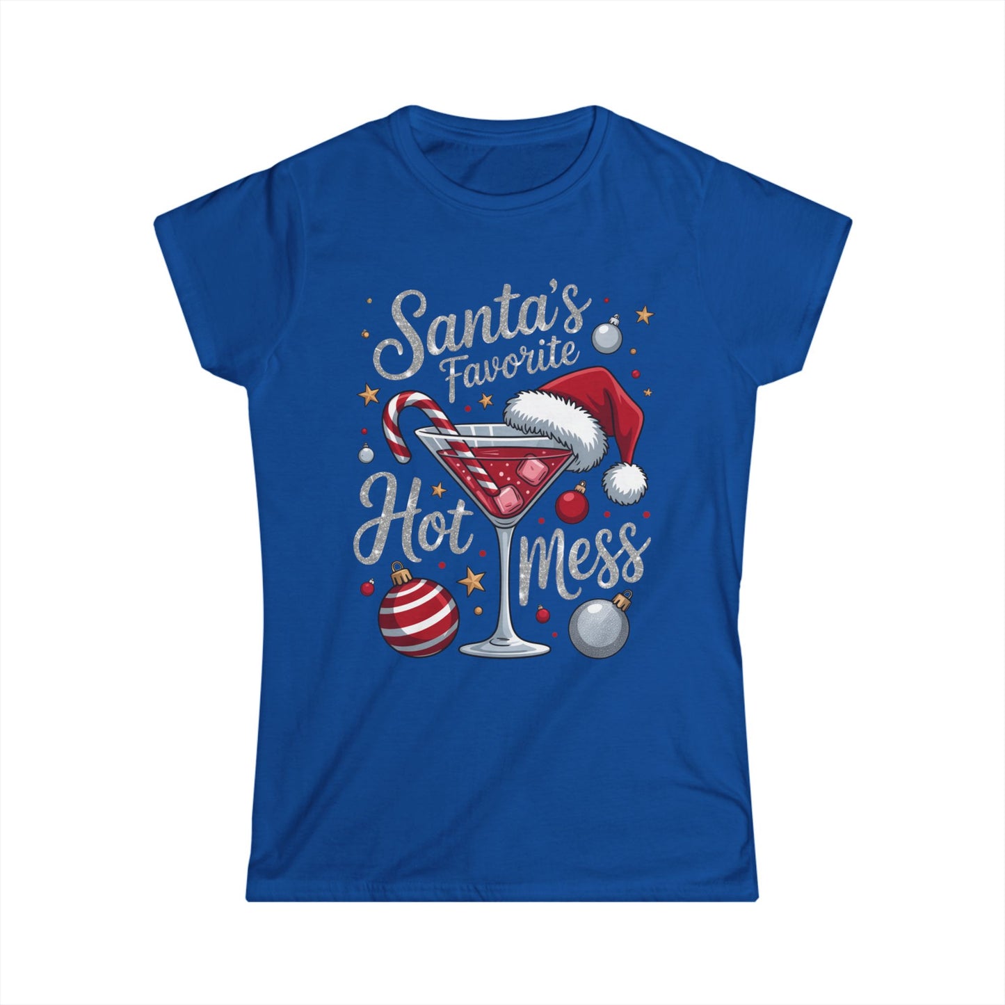 Female T-Shirt - Christmas - Santa's Fav. Hot Mess (01)