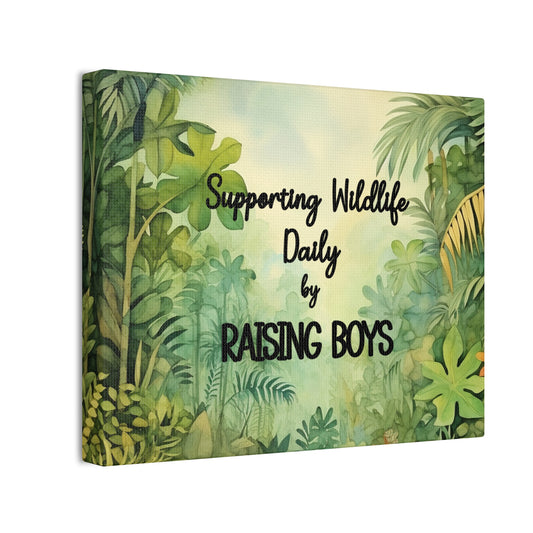 Canvas Print - Supporting Wildlife by Raising Boys