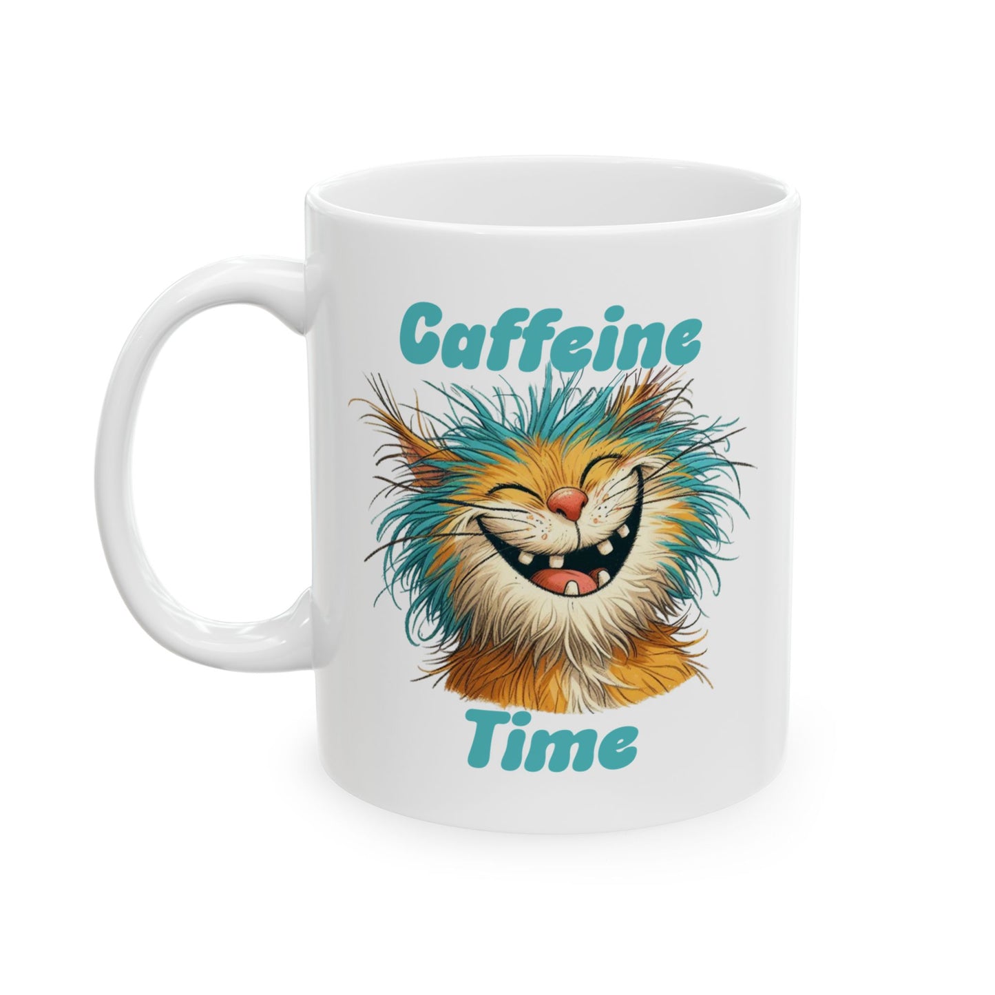 Ceramic Mug - Caffeine Time with Cat (3)