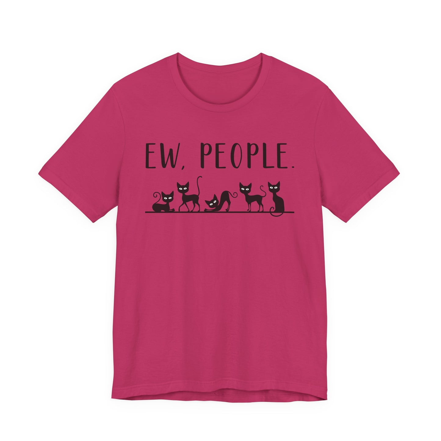 T-Shirt - Animal Lover - Ew People with Black Cats (01)