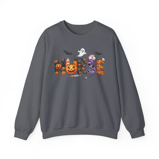 Sweatshirt - Nurse / Halloween - Nurse w Halloween Decor (01a)