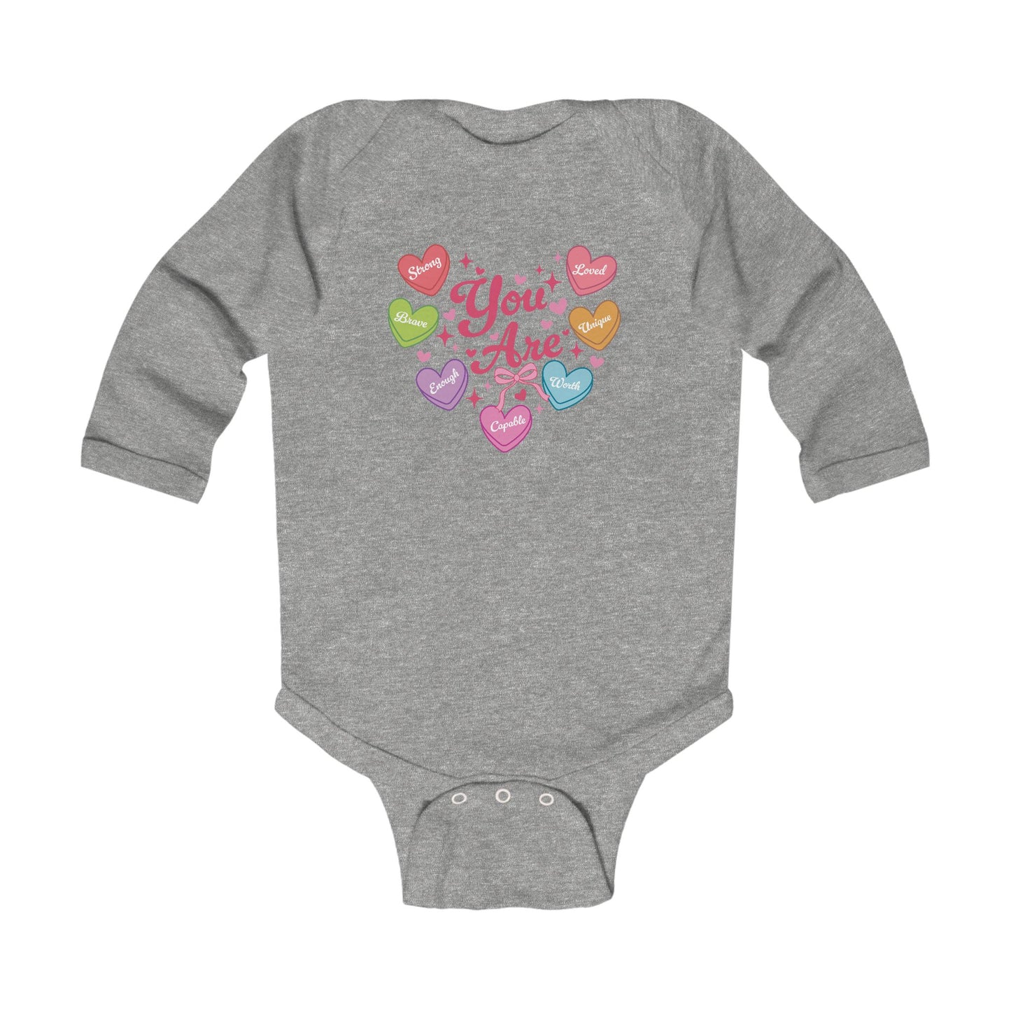 Onesie Long Sleeve - Valentine - Candy Hearts (1)