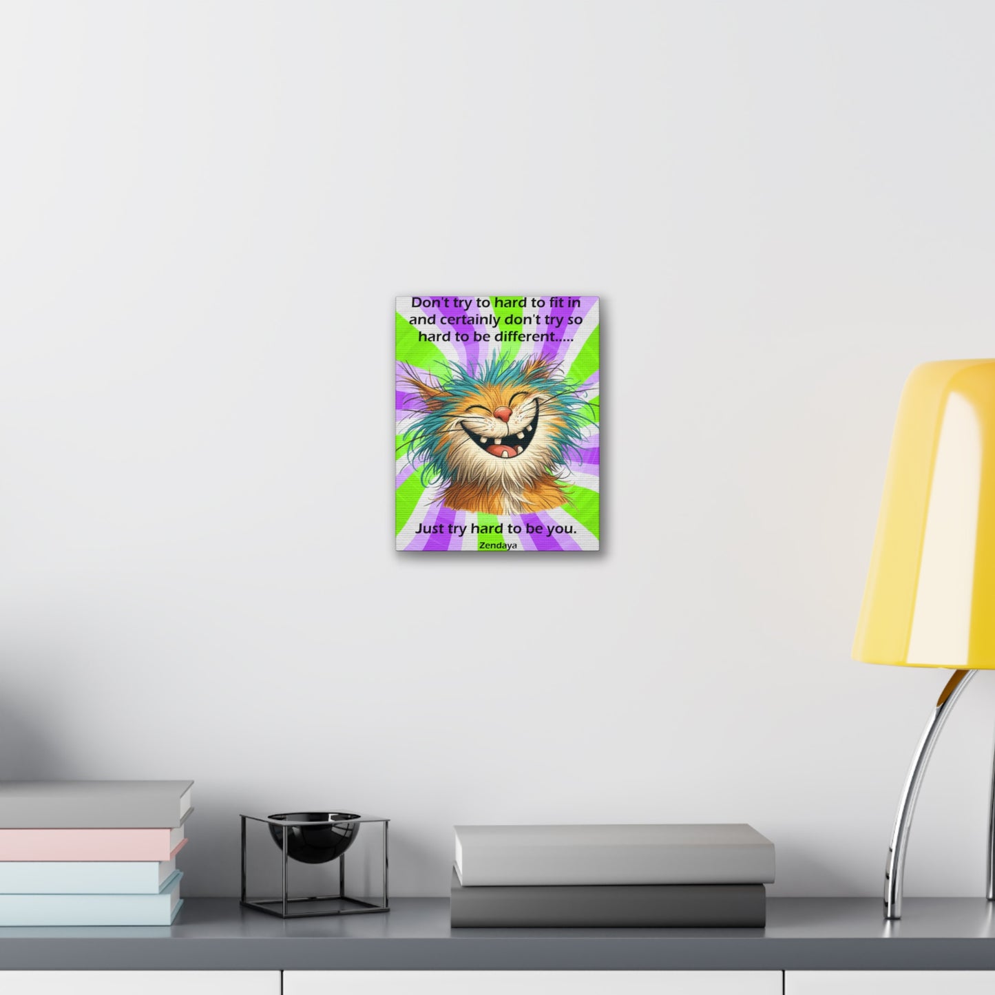 Canvas Art - Inspiring - Don't try to hard - Cat 02