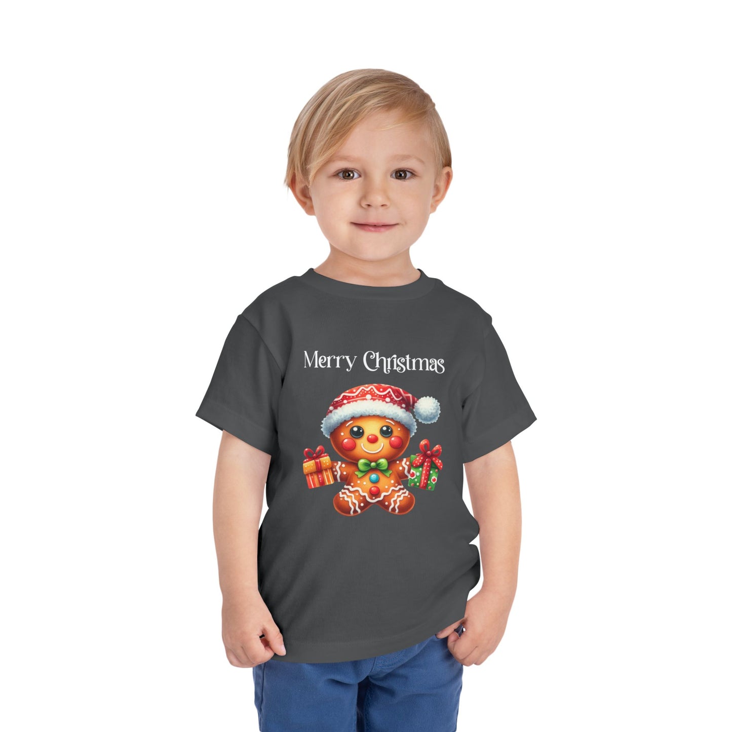 Toddler Tee - Christmas - Gingerbread - Merry Christmas (01a)