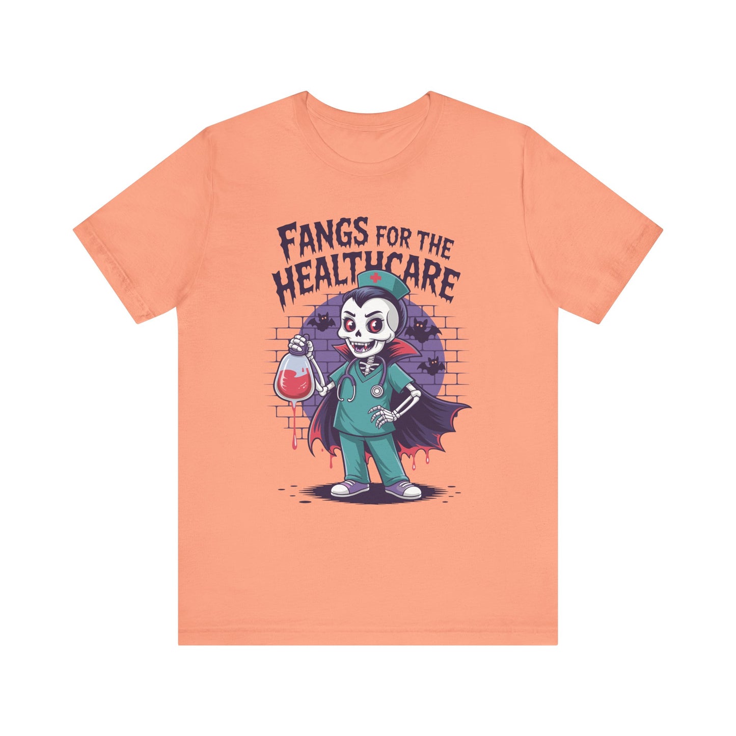 T-Shirt - Medical / Halloween - Fangs for the Healthcare (01a)