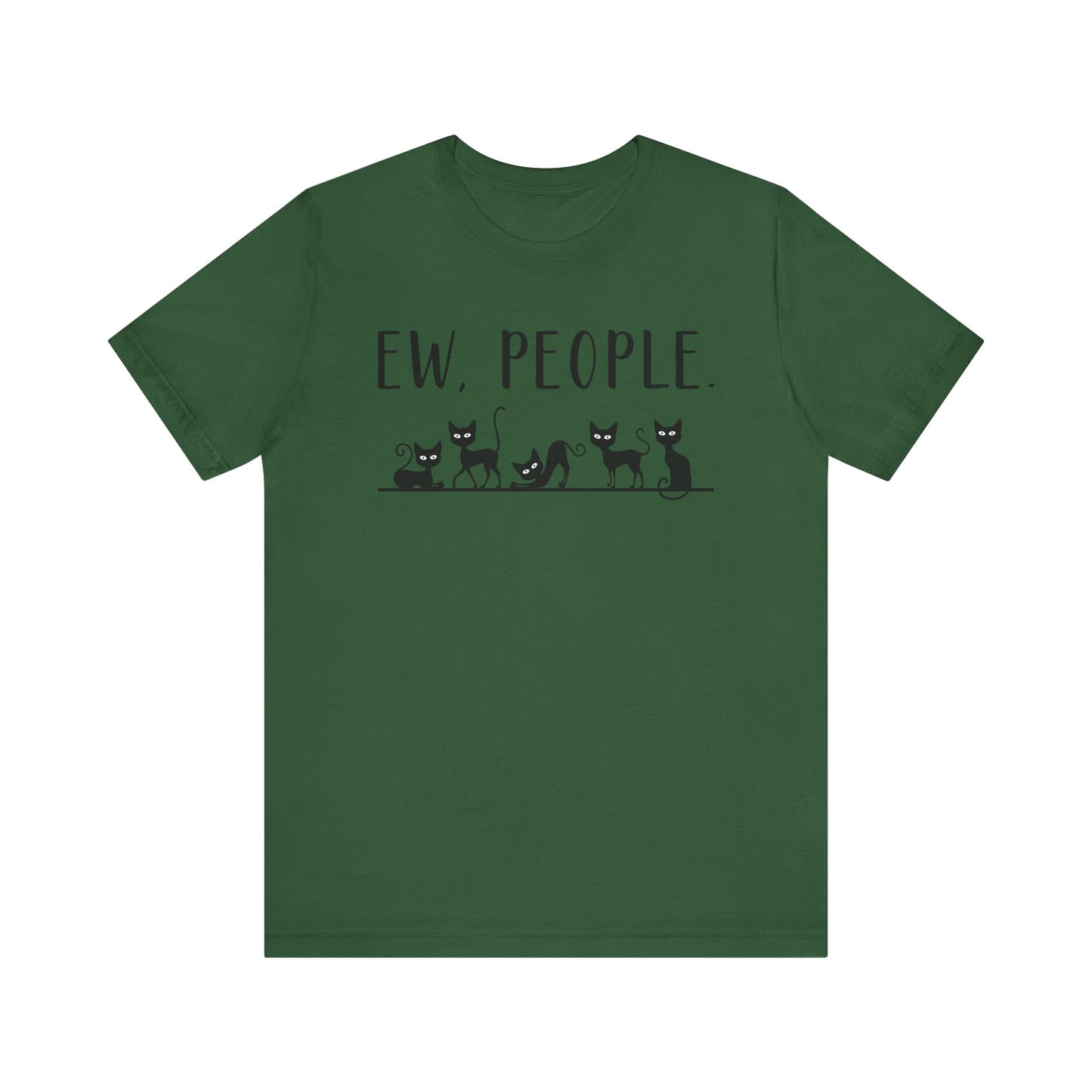 T-Shirt - Animal Lover - Ew People with Black Cats (01)