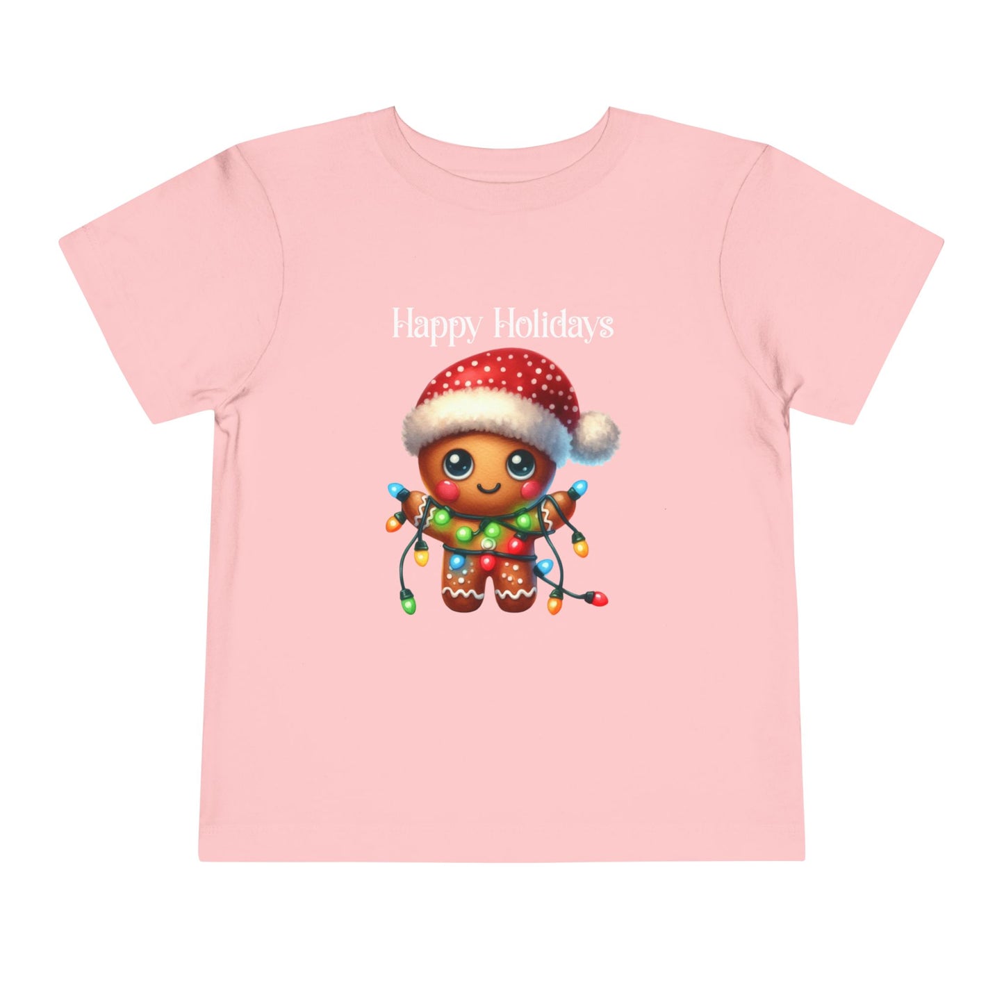 Toddler Tee - Christmas - Gingerbread - Happy Holidays (02a)