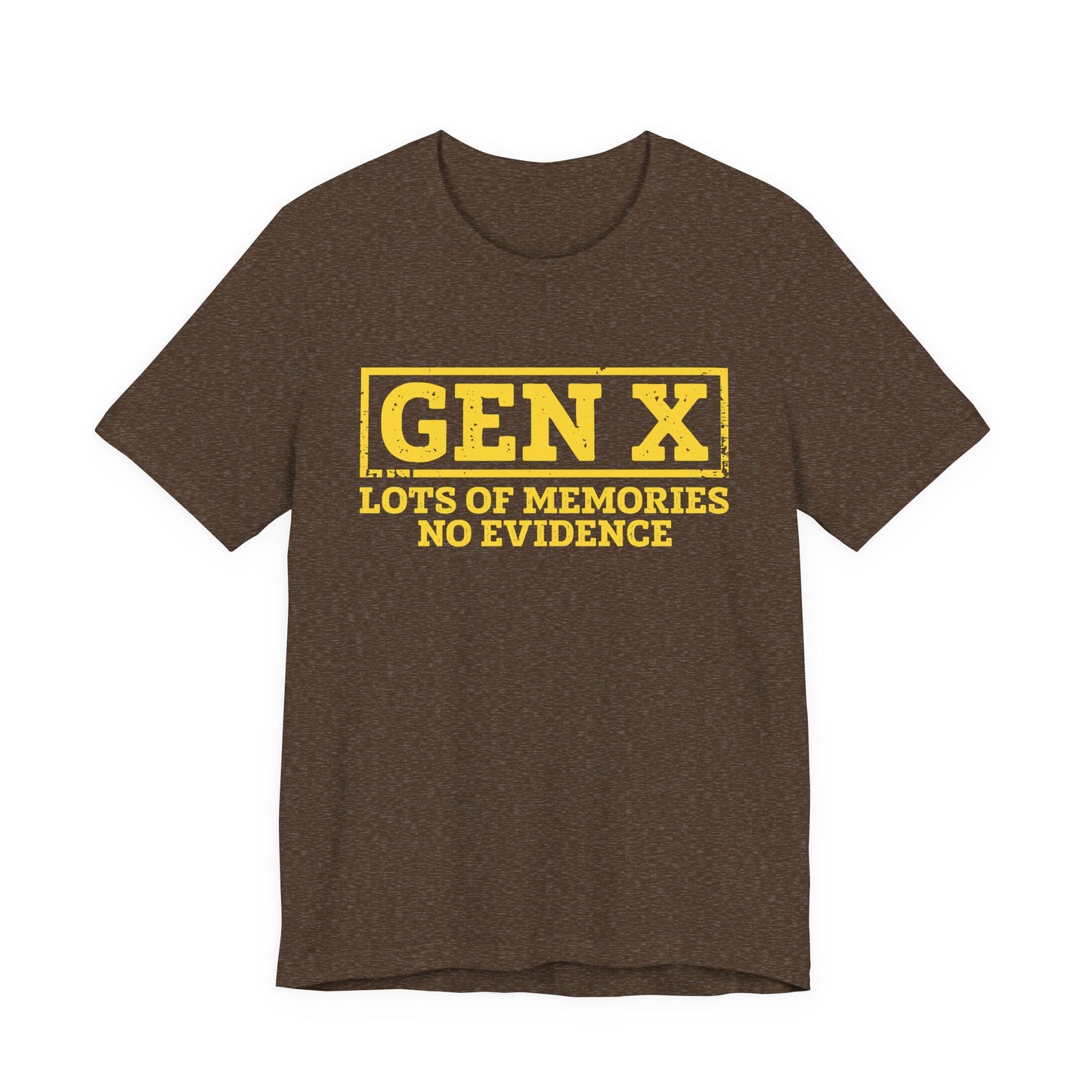 T-shirt - Sarcastic - GenX No Memories (01-yellow)
