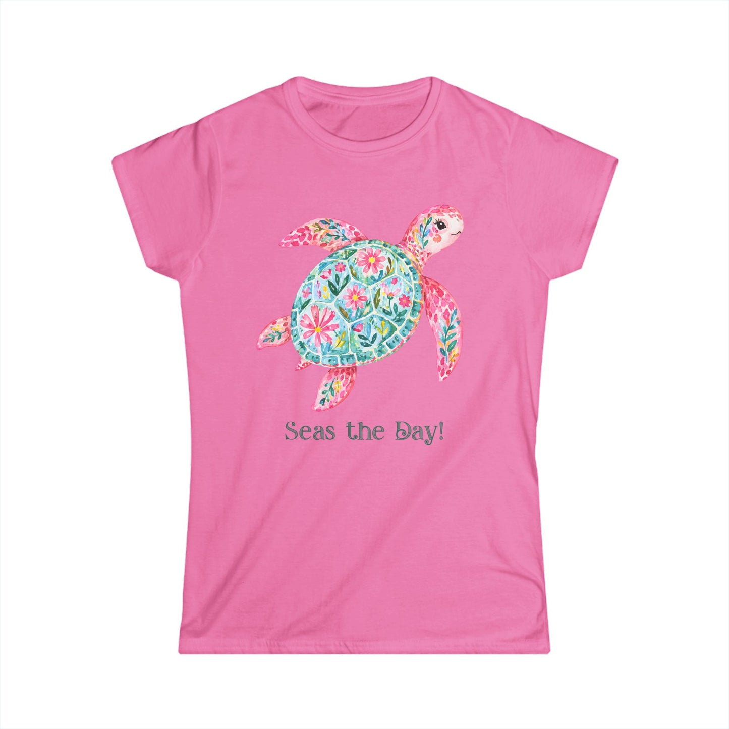 Female T-Shirt - Animal - Seas the Day Turtle (01)