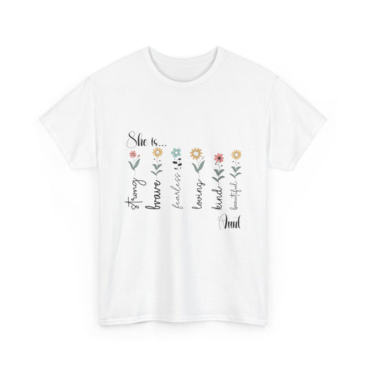 T-Shirt – Aunt - Strong, Brave, Beautiful Floral Design