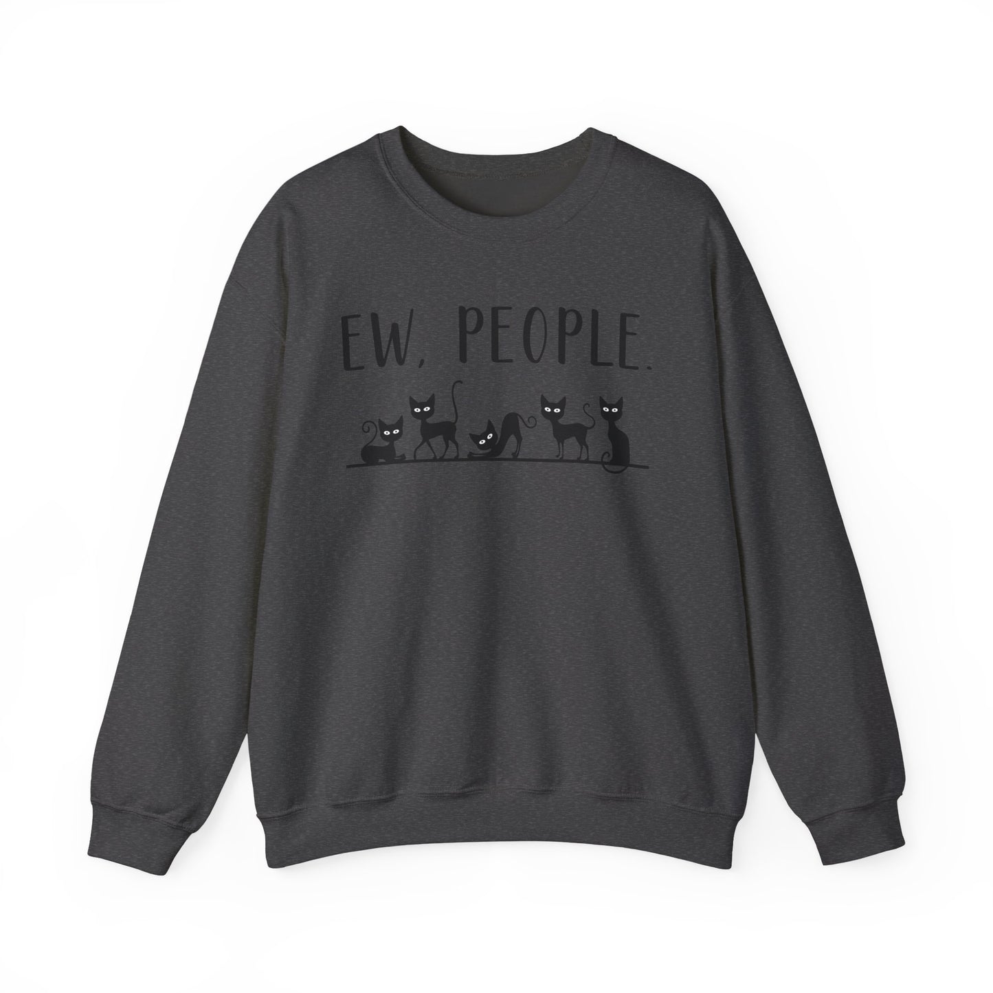 Sweatshirt - Animal Lover - Ew People with Black Cats (01)