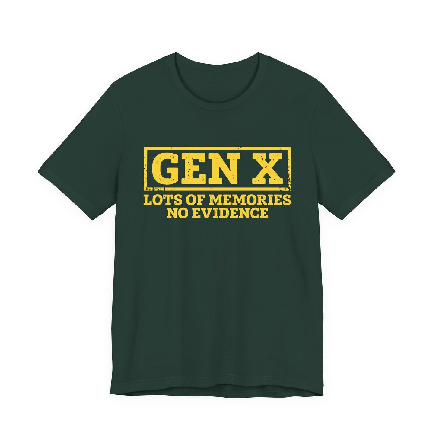T-shirt - Sarcastic - GenX No Memories (01-yellow)