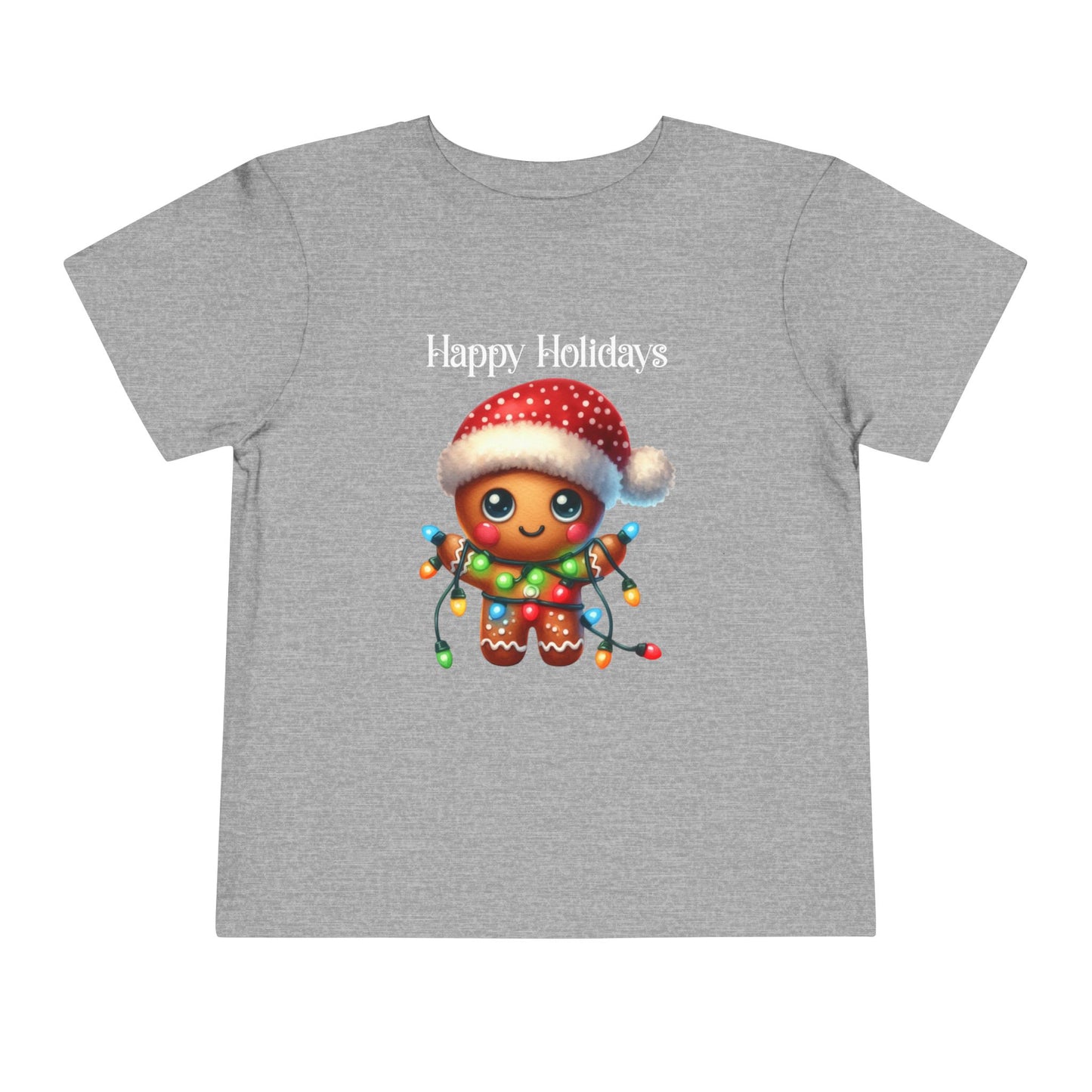 Toddler Tee - Christmas - Gingerbread - Happy Holidays (02a)