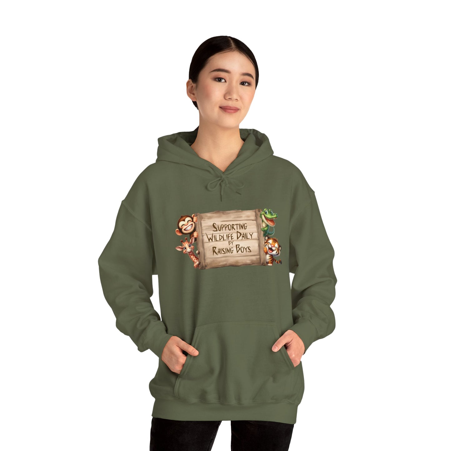 Hoodie - Supporting Wildlife by Raising Boys