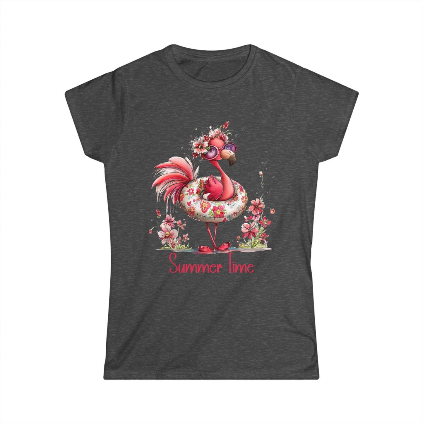 Female T-Shirt - Animal - Flamingo Summer Time 01