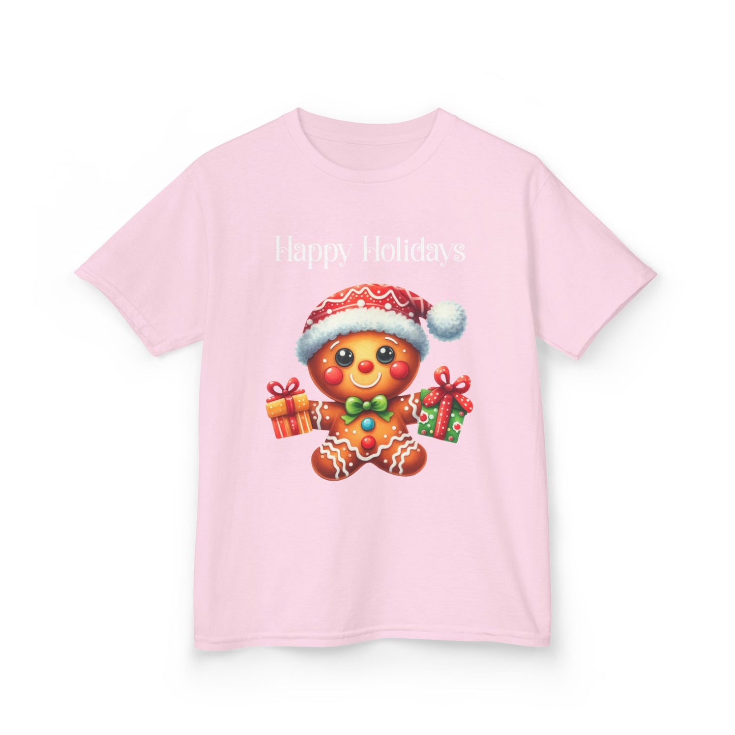 Child Tee - Christmas - Gingerbread - Happy Holidays (01a)