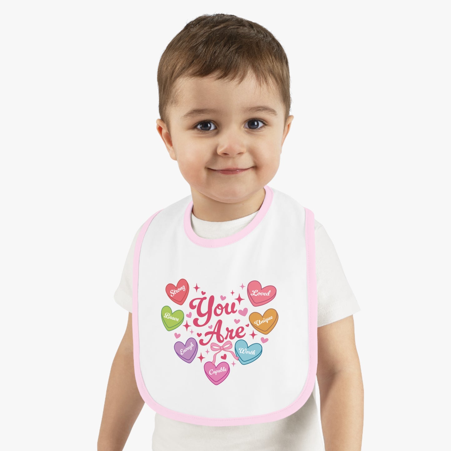 Baby Bib - Valentine - Candy Hearts (1)