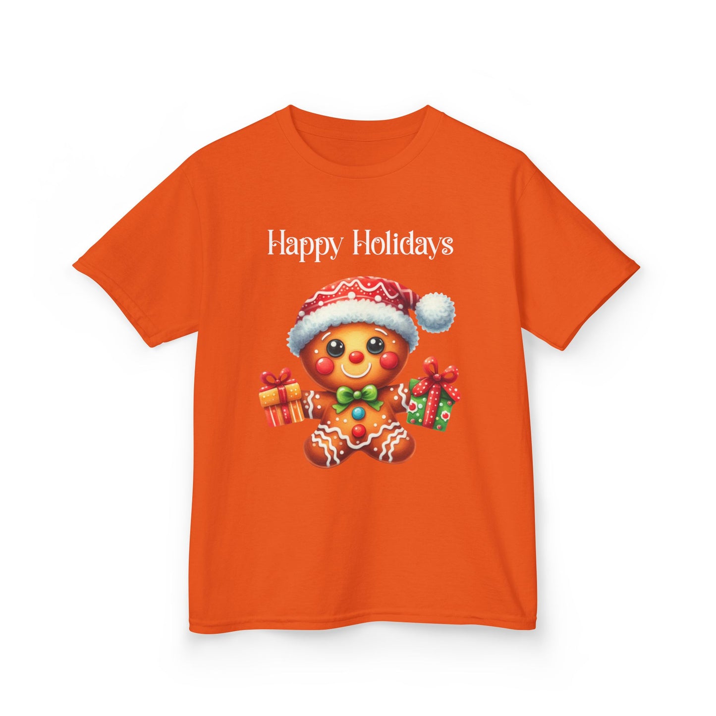 Child Tee - Christmas - Gingerbread - Happy Holidays (01a)