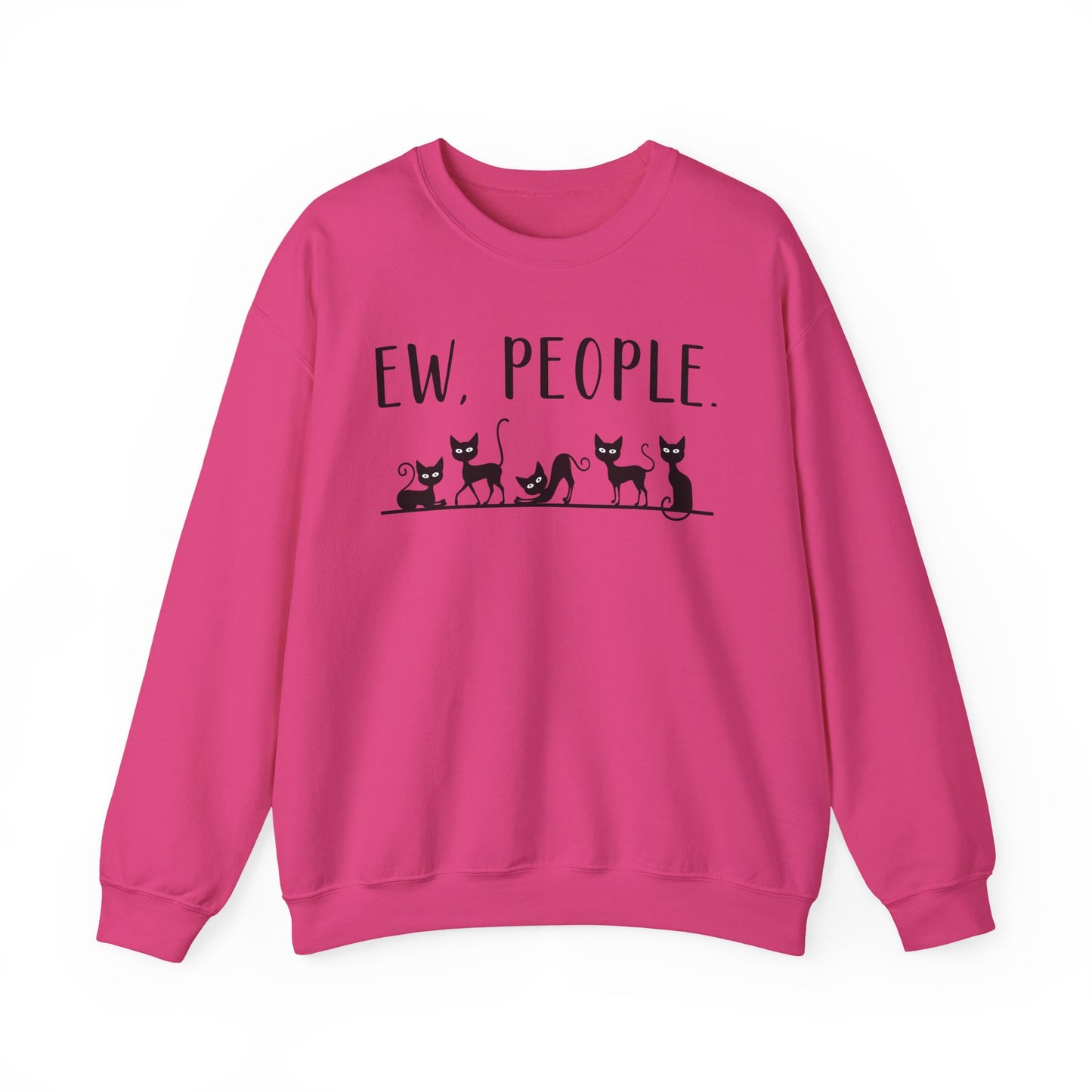 Sweatshirt - Animal Lover - Ew People with Black Cats (01)