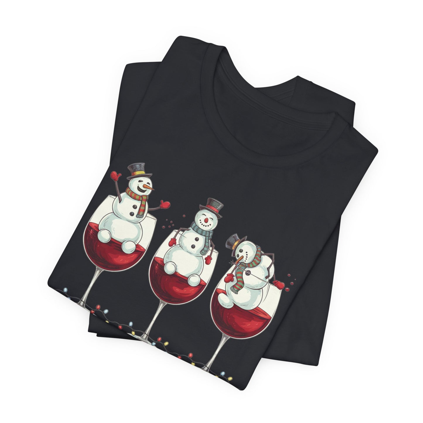 T-shirt - Christmas - Wine Snowmen (01)