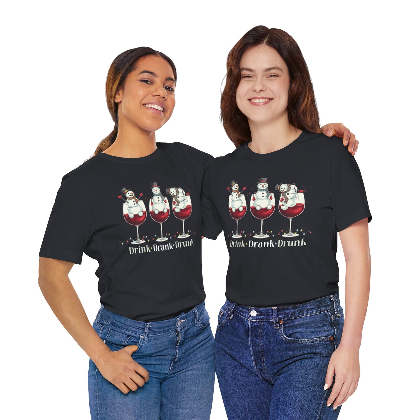 T-shirt - Christmas - Wine Snowmen (01)