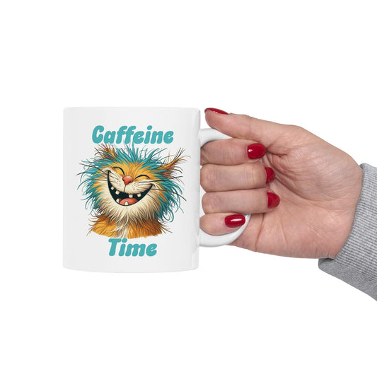 Ceramic Mug - Caffeine Time with Cat (3)