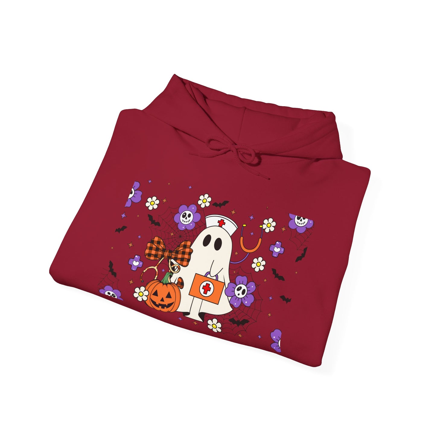 Heavy Blend Hoodie - Medical / Halloween Ghost with Medical Stuff (01a)