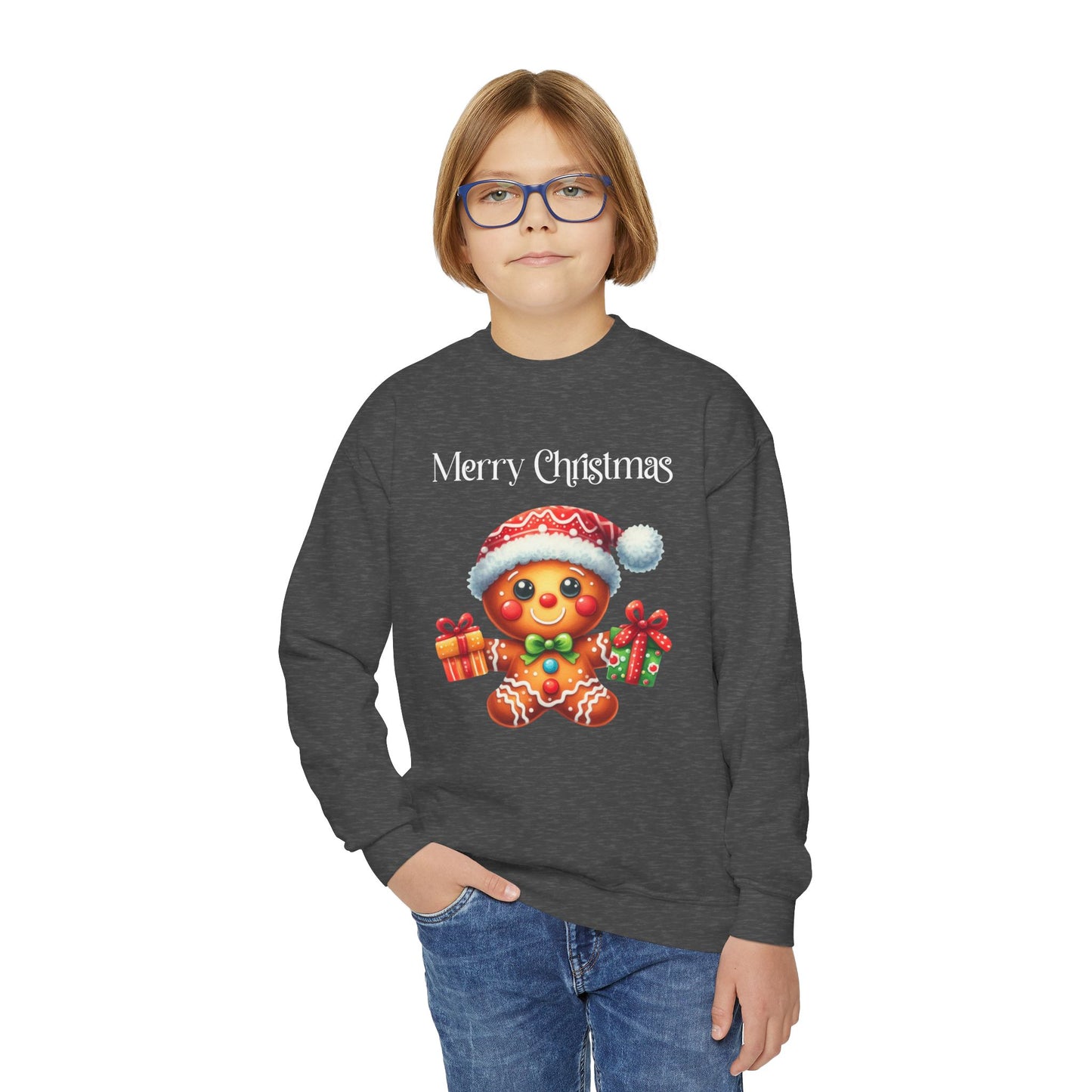 Child Sweatshirt - Christmas - Gingerbread - Merry Christmas (01a)