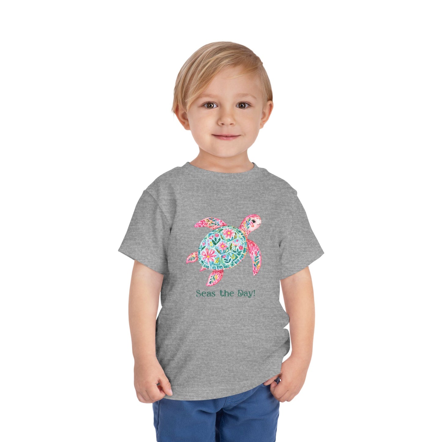 Toddler Tee - Animal - Seas the Day Turtle (01)
