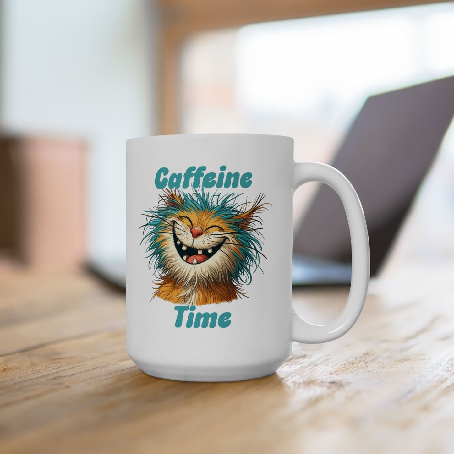 Ceramic Mug - Caffeine Time with Cat (3)