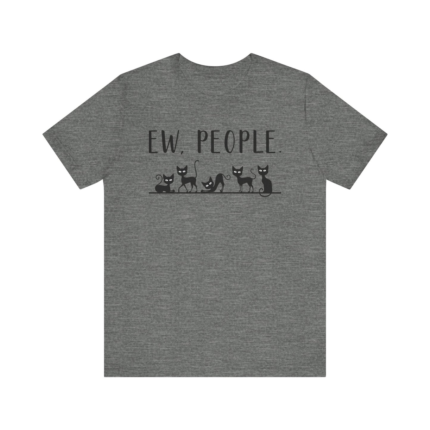 T-Shirt - Animal Lover - Ew People with Black Cats (01)