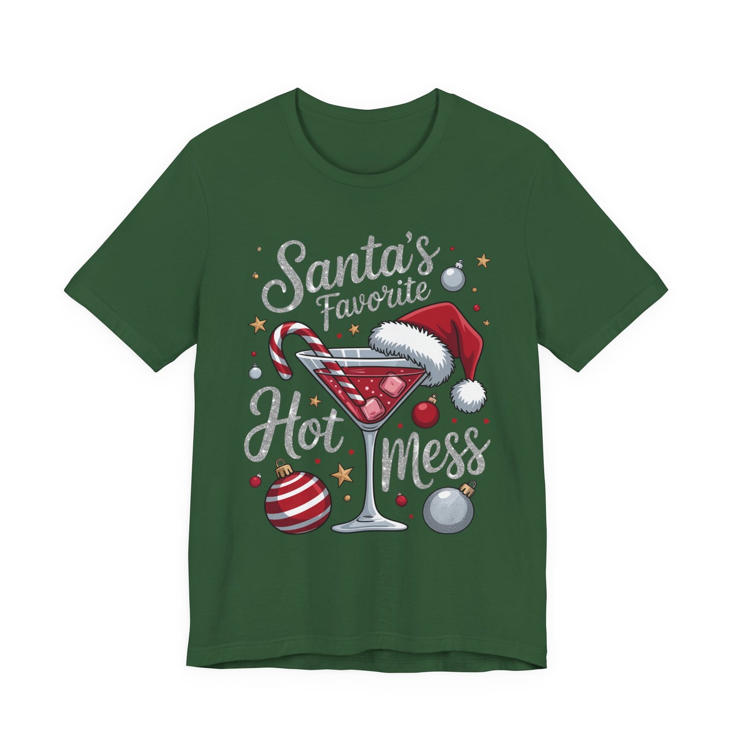 T-shirt - Christmas - Santa's Fav. Hot Mess (01)