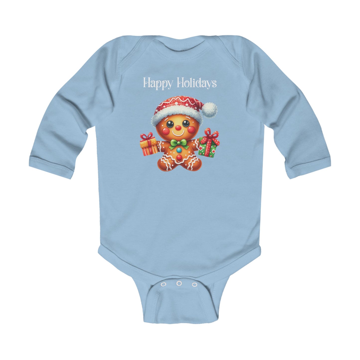 Onesie - Christmas - Gingerbread - Happy Holidays (01a)